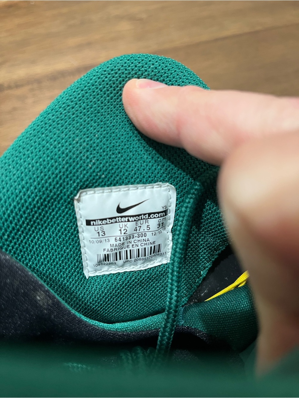 Nike Air Zoom Sonic Flight Gary Payton Seattle SuperSonics Colorway Green SZ 13 - Picture 7 of 10